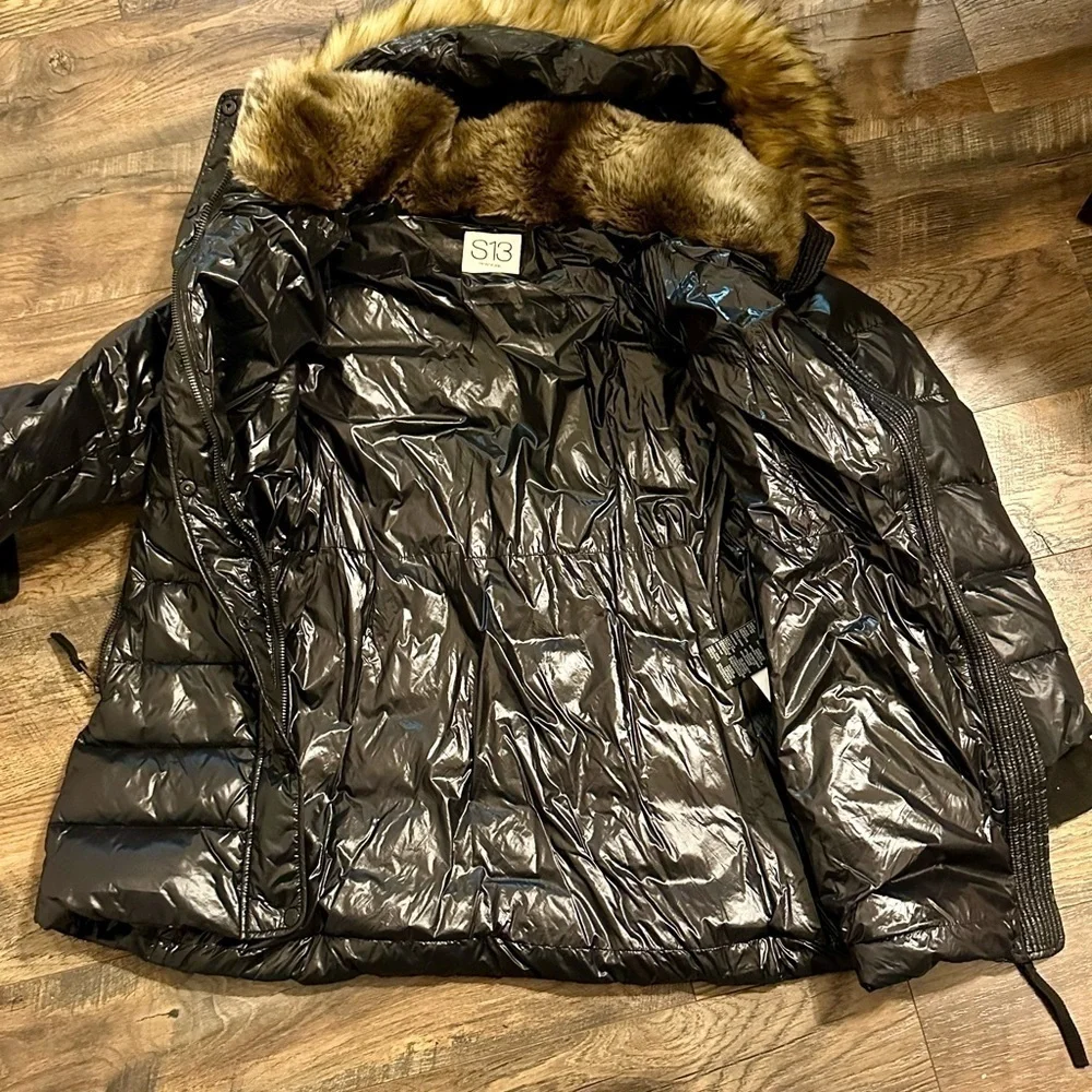 S13 New York l Chelsea Mid-Length Down Puffer Coat l Black l Size XXL l NWOT - Picture 12 of 14